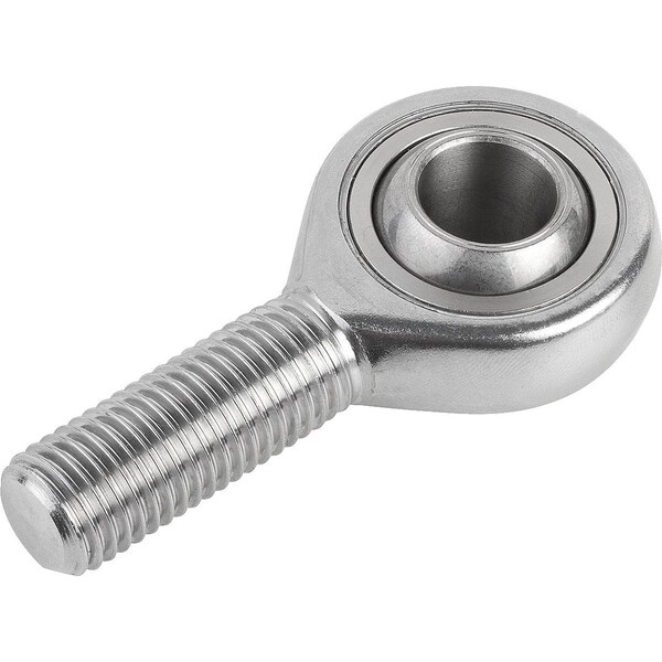 Rod End, Stainless Steel, Polished, M22 Thrd Sz, 51 mm Thrd Lg, 111 mm Overall Lg